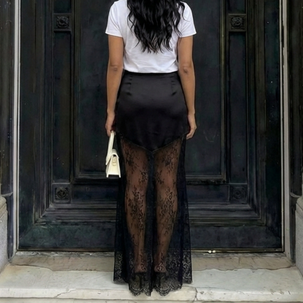 Maison Nocturne Lace Skirt