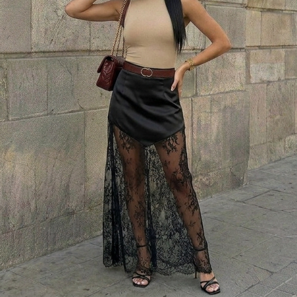 Maison Nocturne Lace Skirt
