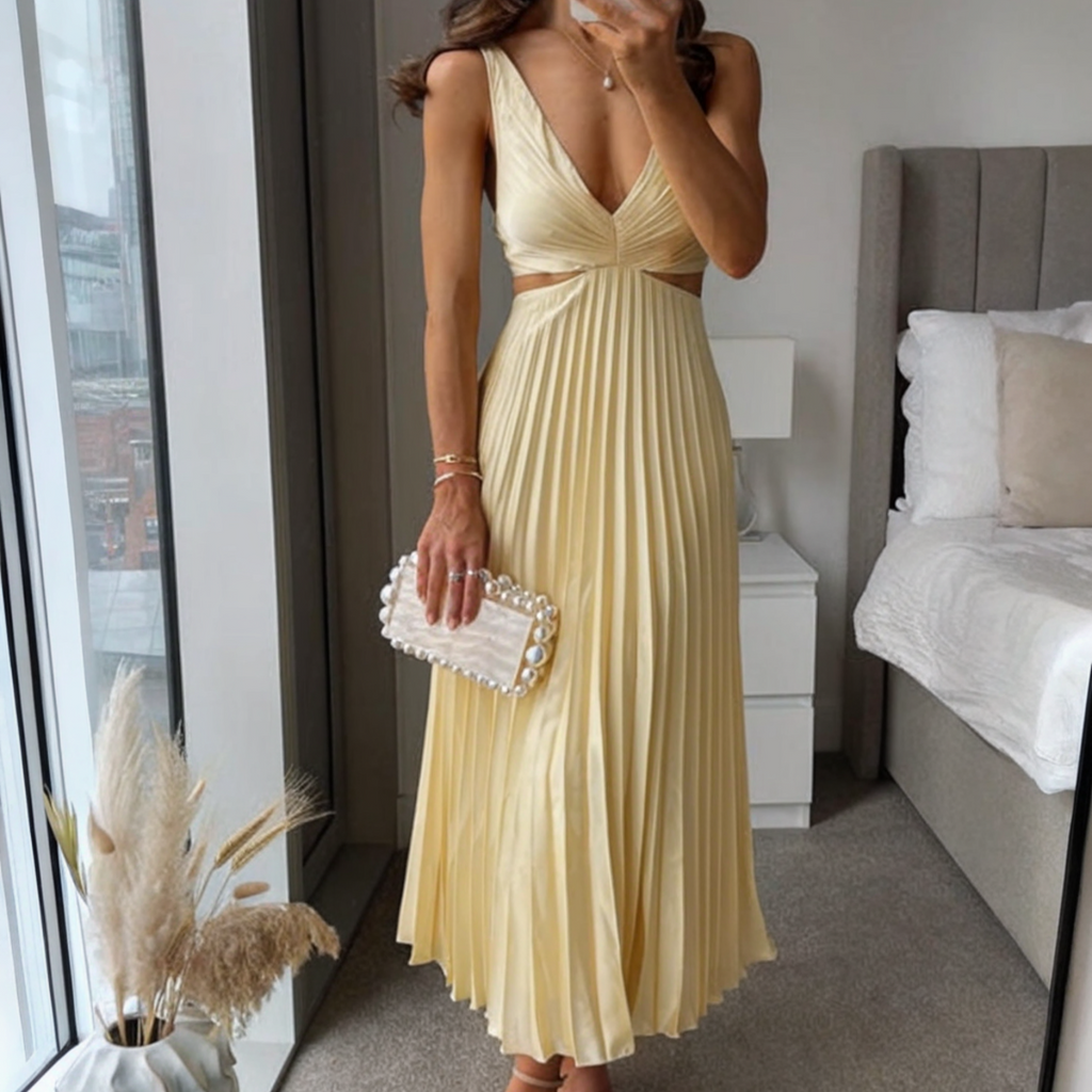 Vestido plisado para ocasiones