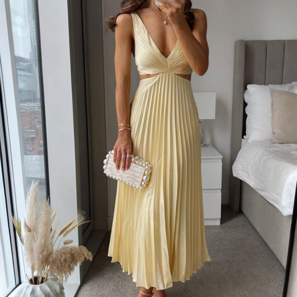 Vestido plisado para ocasiones