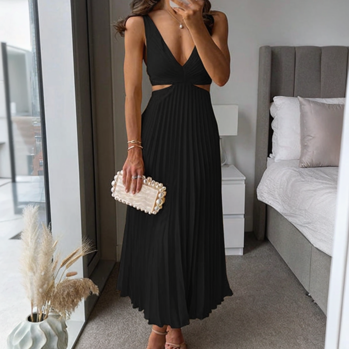 Vestido plisado para ocasiones