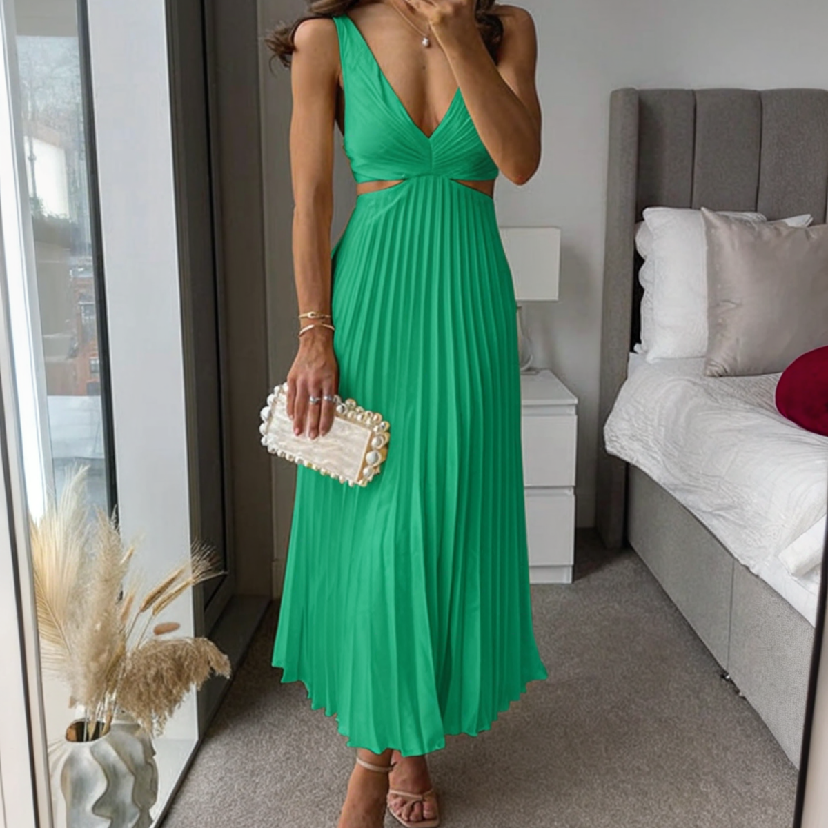 Vestido plisado para ocasiones