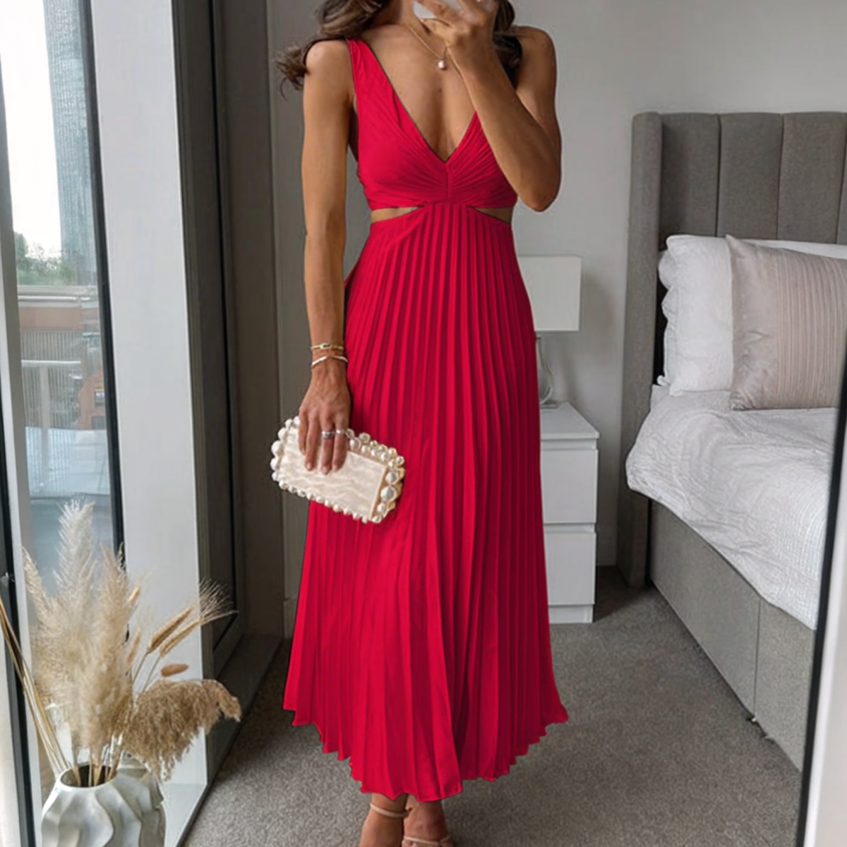 Vestido plisado para ocasiones