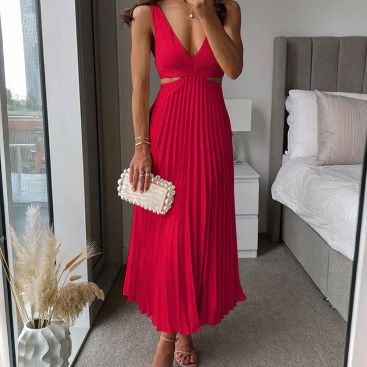 Vestido plisado para ocasiones