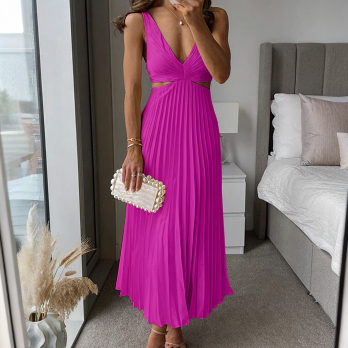 Vestido plisado para ocasiones