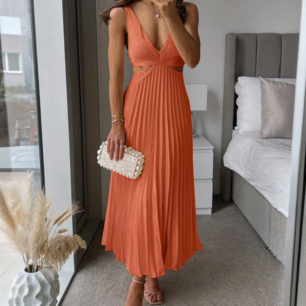 Vestido plisado para ocasiones
