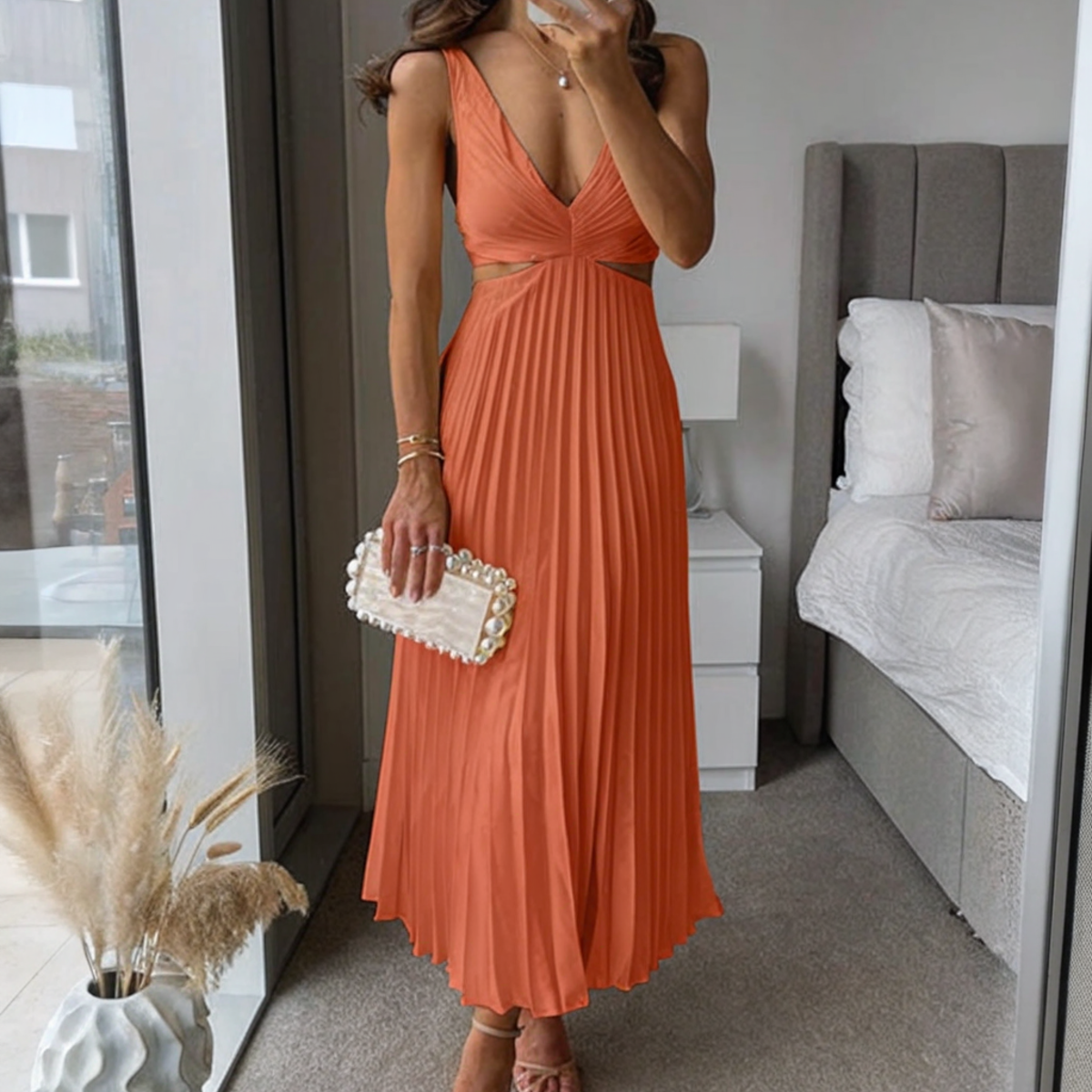 Vestido plisado para ocasiones